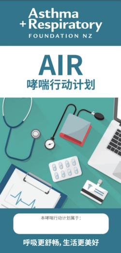 Air Asthma Action Plan Simplified Chinese Cover
