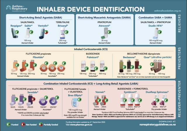 Inhaler Device Chart