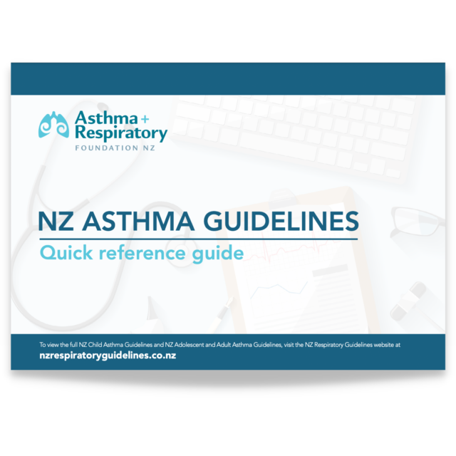 Nz Asthma Guidelines Quick Reference Guide English Only Cover