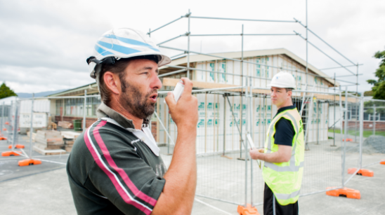 Construction Worker With Inhaler